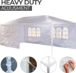 MaxxGarden Partytent - Paviljoen - 300 X 600 X 250 Cm - Met Zijwanden - Waterdicht Pro - 32mm Buizen – Wit 15 MaxxGarden Partytent - Paviljoen - 300 X 600 X 250 Cm - Met Zijwanden - Waterdicht Pro - 32mm Buizen – Wit -Tuin Verkoop 1200x1153