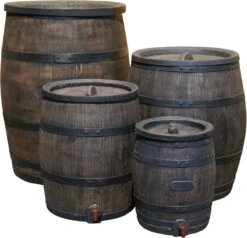 Exellent Regenton Met Voet, Houtlook, 120 Liter, Incl. Regenton Vulautomaat En Kraan -Tuin Verkoop 1200x1155 2