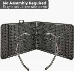 MaxxGarden Vouwtafel - Zwart - Rotanlook - 180x75x74 Cm -Tuin Verkoop 1200x1156 3