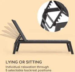 Blumfeldt Renazzo Lounge Ligstoel - Ligbed Voor De Tuin - Aluminium Tuinstoel - 6 Standen - Waterafstotend - Bekleding Van 70 % Pvc En 30 % Polyetheen - Zwart 17 Blumfeldt Renazzo Lounge Ligstoel - Ligbed Voor De Tuin - Aluminium Tuinstoel - 6 Standen - Waterafstotend - Bekleding Van 70 % Pvc En 30 % Polyetheen - Zwart -Tuin Verkoop 1200x1157