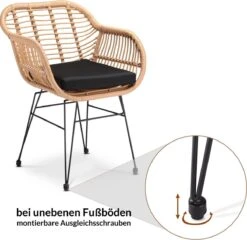 Casaria Polyrotan Kuipstoel Bali - Met Kussens – 2 Stuks -Tuin Verkoop 1200x1165