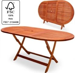 Merkloos Tuintafel Acaciahout - 160x85x75cm - FSC-gecertificeerd -Tuin Verkoop 1200x1180 1