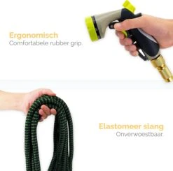 Goliving Tuinslang Flexibel - 30 Meter - Uitrekbare Tuinslang Sproeier - Tuinsproeier - Zwart - Acht Standen - Met Opbergtas -Tuin Verkoop 1200x1190 5