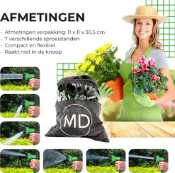 Uitrekbare Tuinslang Tot 15 Meter Van MD-goods ® - Tuinsproeier - Tuin Besproeien - Waterslang - Sproeikop - Groen - Flexibel Elastisch -Tuin Verkoop 1200x1191 7