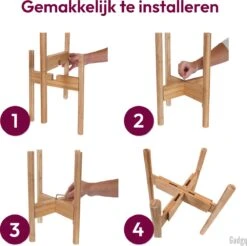 Gadgy Bamboe Plantenstandaard 2 St - Plantentafel - Plantentafeltje Voor Binnen - Plantenrek - Uitschuifbaar - Hout - Ø 20 Tot 30 Cm -Tuin Verkoop 1200x1194 10