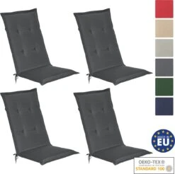 Beautissu Loft HL – Set Van 4 Tuinkussens Hoge Rug 120x50x6 Cm Kussen Grafiet Grijs Tuinstoelkussens Zitkussen Tuinstoel -Tuin Verkoop 1200x1194 5