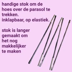 Parasolhoes Voor Zweefparasol–Waterdicht-met Rits En Stok-Superieure Kwaliteit-280cm X 81cm -Tuin Verkoop 1200x1197