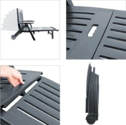 Casaria Ligstoel Zircone – Verstelbaar/Wielen Tot 120 Kg – Antraciet -Tuin Verkoop 1200x1197 3