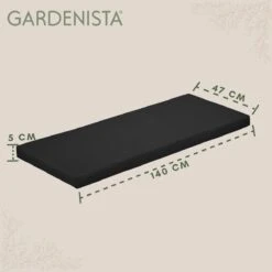 Gardenista Tuinbankkussen - Patio Meubilair Buiten 3-zitter BankKussen Voor Tuin -tuinkussen Voor Tuin Bank - Zachte En Lichtgewicht Waterbestendig Materiaal - 140cm X 47cm -Tuin Verkoop 1200x1198 20