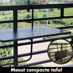 Balkontafel Inklapbaar – Zwart – 60 X 60 X 70 Cm – Hout Balkontafeltje Hangend Balkonbar Balkontafels Opklapbaar Hangtafel Balcony Table – Ophangbaar Voor Aan Het Balkon – Vouwtafel Wandtafel Inklapbare Tafel – Bijzettafel – Buiten Tafeltje Klaptafel -Tuin Verkoop 1200x1199 10