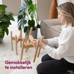 Gadgy Bamboe Plantenstandaard 2 St - Plantentafel - Plantentafeltje Voor Binnen - Plantenrek - Uitschuifbaar - Hout - Ø 20 Tot 30 Cm -Tuin Verkoop 1200x1199 16