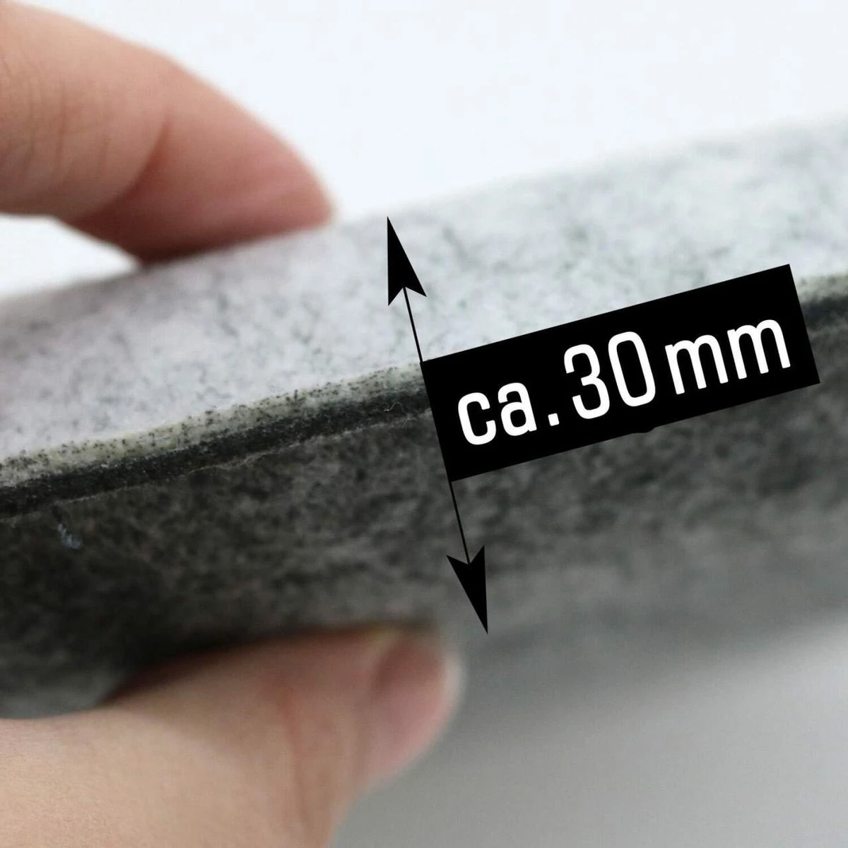 30mm Vilten Zitkussen Rond - Ø 35cm Stoelkussen Stoelpad Zacht 2-kleurig Grijs 5 30mm Vilten Zitkussen Rond - Ø 35cm Stoelkussen Stoelpad Zacht 2-kleurig Grijs - Afbeelding 3