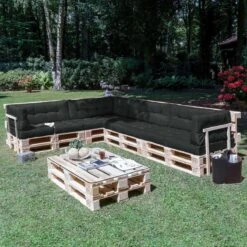 Beautissu Eco Elements Palletkussen – Rugkussen 120x40x15 Cm Voor Palletbank - Kussen Graphiet Grijs - Palletkussens In Matraskussen Kwaliteit -Tuin Verkoop 1200x1200 1039