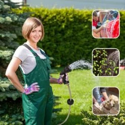 Buxibo - Wandslangenbox 20 Meter + 2 Meter - Tuinslang Met Haspel - 9 Sproei Standen - Slangenhouder 180° Draaibaar - Tuinslanghaspel Zwart+ Gratis Sproeier - Zwart -Tuin Verkoop 1200x1200 1075