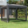 Prolenta Premium Partytent Met 4 Mesh Zijwanden 3x3 M HDPE Antracietkleurig -Tuin Verkoop 1200x1200 110