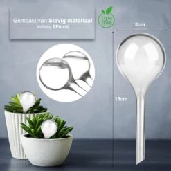 Waterdruppelaar Set Van 6 Stuks - Waterdruppelaar Voor Planten - Watergeefsysteem - Waterbol Irrigatiesysteem - Automatisch Druppelsysteem Voor Kamerplanten & Tuin - Watergever - Doorzichtig - 15cm -Tuin Verkoop 1200x1200 1218