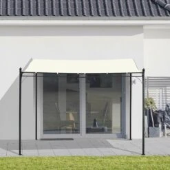 Outsunny Pergola Partytent Paviljoen Overkapping Tent Metaal Crème 297x297 Cm 84C-038 -Tuin Verkoop 1200x1200 122