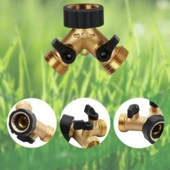 Y Stuk Kraan - Kraan Splitter - Waterverdeler - Buitenkraan - Waterverdeler 2 Weg – Messing - Afzonderlijk Af Te Sluiten -Tuin Verkoop 1200x1200 1426
