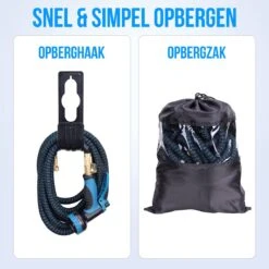 Strex Flexibele Tuinslang 15M Met Sproeikop - Uitrekbaar - Incl. Koppelingen, Ophanghaak & Opbergzak -Tuin Verkoop 1200x1200 1449