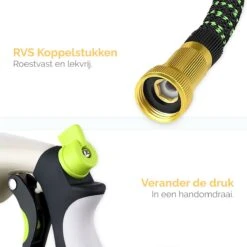 Goliving Tuinslang Flexibel - 30 Meter - Uitrekbare Tuinslang Sproeier - Tuinsproeier - Zwart - Acht Standen - Met Opbergtas -Tuin Verkoop 1200x1200 1461