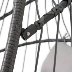 Pro Garden Lowander Hangstoel Egg 191x126x126- Schommelstoel Met Rattan Cocoon En Robuust Stalen Standaard Incl. Kussens - Volledig Inklapbaar - Lichtgrijs -Tuin Verkoop 1200x1200 158