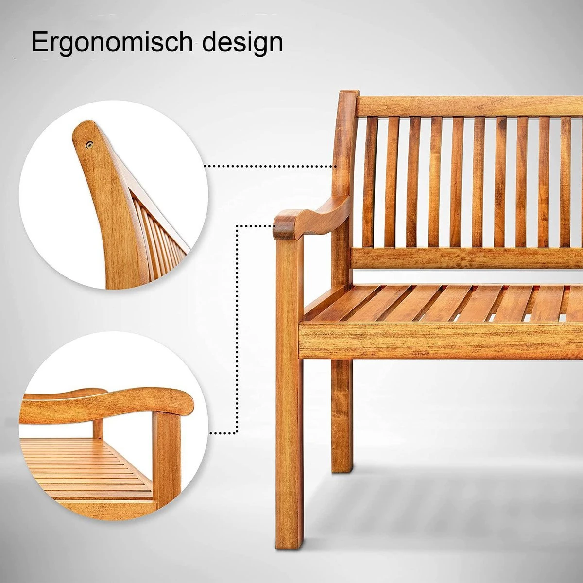 Sens Design Tuinbank - Hout - Weerbestendig 5 Sens Design Tuinbank - Hout - Weerbestendig - Afbeelding 3