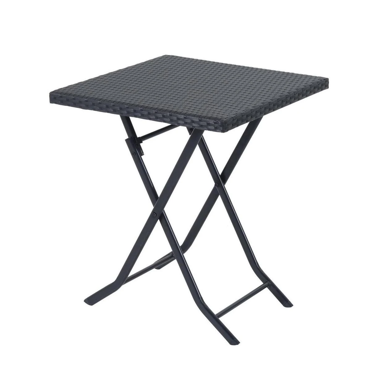 Merkloos 3-delige Bistroset Poly Rattan - Inklapbaar - Balkon Tuinmeubelset - Zwart 6 Merkloos 3-delige Bistroset Poly Rattan - Inklapbaar - Balkon Tuinmeubelset - Zwart - Afbeelding 4