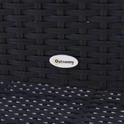 Outsunny Polyrotan Tuinbank 2-zits Parkbank Bank Staal Zwart 867-022 -Tuin Verkoop 1200x1200 248