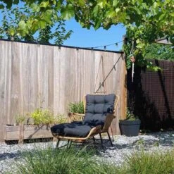 BUITEN Living Dex Wicker Loungestoel Tuin Incl. Wicker Voetenbank | Wicker + Aluminium | Bamboe Antraciet -Tuin Verkoop 1200x1200 25