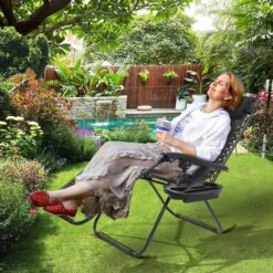 LifeGoods Opvouwbare Tuinstoelen - Verstelbaar Zonnescherm - 2 Stuks - 30°-90° Verstelbaar - Metaal - Zwart -Tuin Verkoop 1200x1200 297