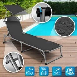 Sens Design Zonnebed - Ligbed Inklapbaar Met Zonneklep - Grijs -Tuin Verkoop 1200x1200 342