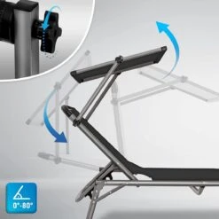 Sens Design Zonnebed - Ligbed Inklapbaar Met Zonneklep - Grijs -Tuin Verkoop 1200x1200 344