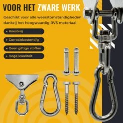 Itstrong® Plafondhaak Ophangsysteem Voor Binnen & Buiten – Ophanghaak Voor Bokszak – Schommel – Schommelstoel – Hangstoel - RVS -Tuin Verkoop 1200x1200 369