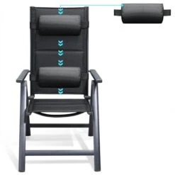 Casaria Tuinstoel Aluminium - 2 Stuks Inklapbaar - Antraciet -Tuin Verkoop 1200x1200 388
