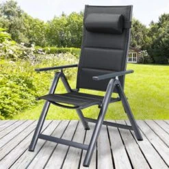 Casaria Tuinstoel Aluminium - 2 Stuks Inklapbaar - Antraciet -Tuin Verkoop 1200x1200 389