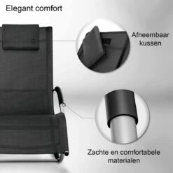 Sens Design Zonnebed - Ligbed - Weerbestendig - Zwart -Tuin Verkoop 1200x1200 425