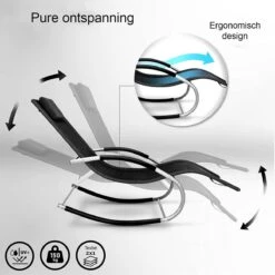 Sens Design Zonnebed - Ligbed - Weerbestendig - Zwart -Tuin Verkoop 1200x1200 427