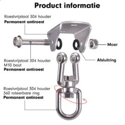 Luxe Ophangsysteem - 180° Schommelen, 360° Roteerbaar - Plafondhaak - Ophanghaak - Hangstoel Buiten - Hangstoel Binnen – Schommelstoel - Schommel - Bokszakken - RVS - Nederlandse Handleiding - 21 Luxe Ophangsysteem - 180° Schommelen, 360° Roteerbaar - Plafondhaak - Ophanghaak - Hangstoel Buiten - Hangstoel Binnen – Schommelstoel - Schommel - Bokszakken - RVS - Nederlandse Handleiding - -Tuin Verkoop 1200x1200 444