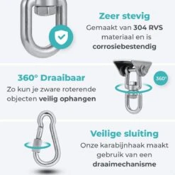 AVINT GOODS RVS Ophangsysteem Plafondhaak Bokszak – Schroefhaak & Ophanghaak Hangstoel – Muurhaak Binnen & Buiten - 550KG 15 AVINT GOODS RVS Ophangsysteem Plafondhaak Bokszak – Schroefhaak & Ophanghaak Hangstoel – Muurhaak Binnen & Buiten - 550KG -Tuin Verkoop 1200x1200 466
