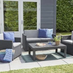 Allibert Lyon Tuintafel - 116x71,5x66/40 Cm - Grafiet -Tuin Verkoop 1200x1200 519