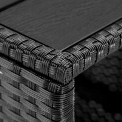 Casaria Polyrattan Bijzettafel - WPC Tafelblad 45x45x40cm – Zwart -Tuin Verkoop 1200x1200 537