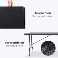 LifeGoods Klaptafel - Inklapbaar - 180 Cm - 6 Tot 8 Personen - Zwart -Tuin Verkoop 1200x1200 547