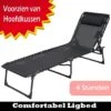 Opvouwbaar Ligbed | Ligstoel | Relaxstoel | Weersbestendig | Camping / Tuin / Zwembad / Balkon / Terras / Strand | Incl. Hoofdkussen | Verstelbaar | Luxe -Tuin Verkoop 1200x1200 55