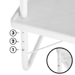 Luxe Inklapbare Balkontafel – 52 X 40 X 56cm – Wit – Hangend – Balkonbar – Balkontafels – Balkontafeltje – Hangtafel Balkon – Balcony Table – Voor Aan Het Balkon – Ophangbaar – Opklapbaar – Tafel – Inklapbaar – Buiten – Tafeltje – Klaptafel -Tuin Verkoop 1200x1200 575