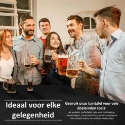 Sens Design Tuintafel Kunststof - Campingtafel Inklapbaar - Rotan-Look -Tuin Verkoop 1200x1200 590