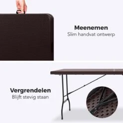 LifeGoods Klaptafel - Inklapbaar - 180 Cm - 6 Tot 8 Personen - Bruin -Tuin Verkoop 1200x1200 612