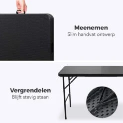 LifeGoods Klaptafel - Inklapbaar - 120 Cm - 4 Personen - Zwart -Tuin Verkoop 1200x1200 621