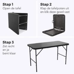 LifeGoods Klaptafel - Inklapbaar - 120 Cm - 4 Personen - Zwart -Tuin Verkoop 1200x1200 622