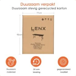 Lenx Klaptafel - Inklapbare Tafel - Opvouwbare Tuintafel - Vouwtafel - Inclusief Handvat En 2 Tafelkleden - 180x75x74cm - 6 Tot 8 Personen -Tuin Verkoop 1200x1200 641