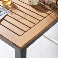 NATERIAL - Tuintafel Vierkant ORIS - 4 Personen - Houten Tafel 90x90 Cm - Aluminium - Met Houten Blad - Eucalyptus -Tuin Verkoop 1200x1200 643